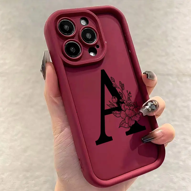 Artistic Floral Letter A Pattern Phone Case for iPhone 16/16 Pro/16 Pro Max/16 Plus, 15/15 Plus/15 Pro/15 Pro Max, 14/14 Plus/14 Pro/14 Pro Max, 13/13 Pro/13 Pro Max, 12/12 Pro/12 Pro Max, 11/11 Pro/11 Pro Max – Durable and Stylishly Elegant
