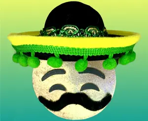 Smiley Face Molds with Sombrero, Cowboy Hat, & Mustache Add On Option
