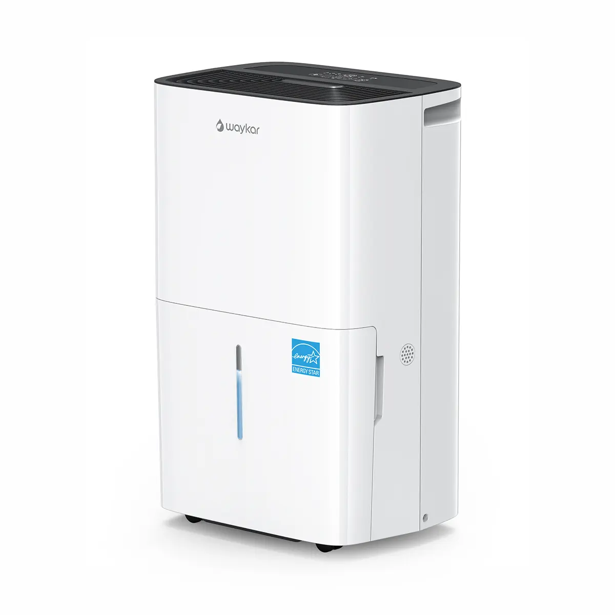 Waykar Large Capacity Energy Efficient Household Dehumidifier, 80-Pint Moisture Removal for Home, Basement & Garage (Up to 5,000 Sq. Ft.), 45 dB Quiet, Smart Control, 1.45-Gal Tank, 3.3-Ft Hose, Auto Defrost, Washable Filter, 24H Timer