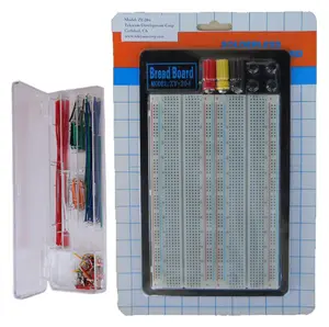 Tektrum Solderless Experiment Plug-In Breadboard Kit With Pre-Formed Solid Jumper Wires For Proto-Typing Circuit (1660 Tie-Points)