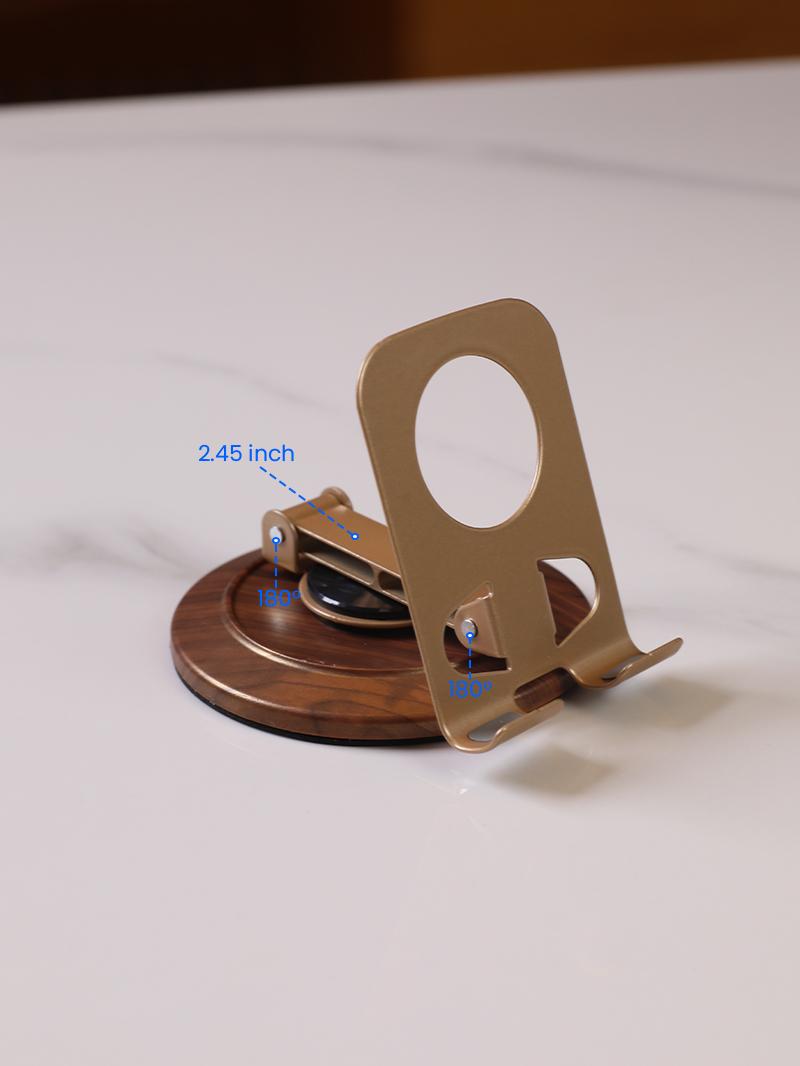 Phone Stand for Desk, Adjustable 360° Rotating Foldable Smartphone Holder, Compact Portable Desktop Cell Phone Stand for Office, Home, Kitchen & Bedside, Compatible with iPhone & Android#TikTokBackToSchool