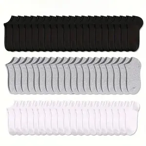 40/50 Pairs of Solid Color Thin Socks, Suitable for Both Men and Women,  Ideal for Outdoor Activities, Suitable for Wearing Outdoors Knitted Fabric