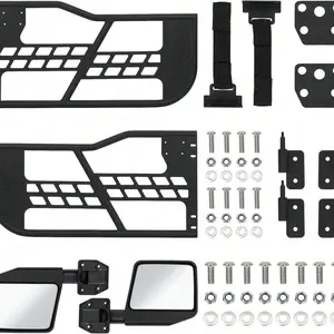 Garvee Off-Road Tubular Half Doors For   TJ (1997–2006) – Set Of 2 Steel Tube Trail Doors For Enhanced Offroad Experience (Side Mirrors Not Included)