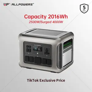ALLPOWERS R2500 Portable Power Station 2016Wh,LiFePO4 Battery,Full Charge in 1.5 Hours,Solar Powered Generator for Home Use,Outdoor Camping,Off-Grid Emergency
