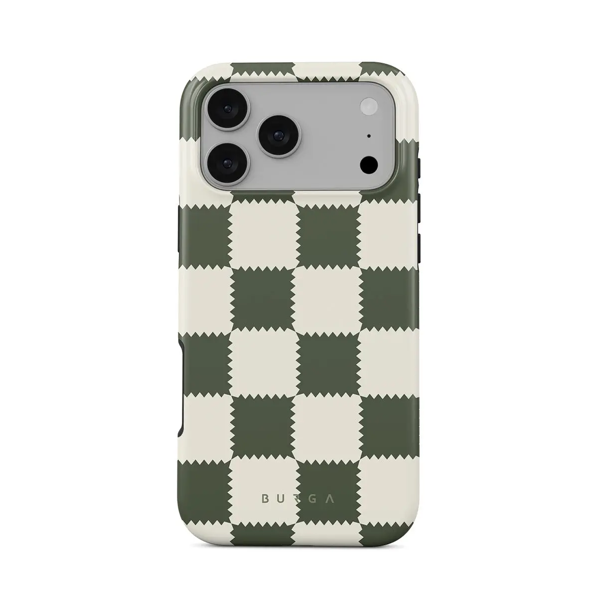 BURGA Retro Grid MagSafe iPhone Case, Cute Protective Cover for iPhone 11–17 Pro Max, Trendy Minimalist Aesthetic Phone Case for Girls