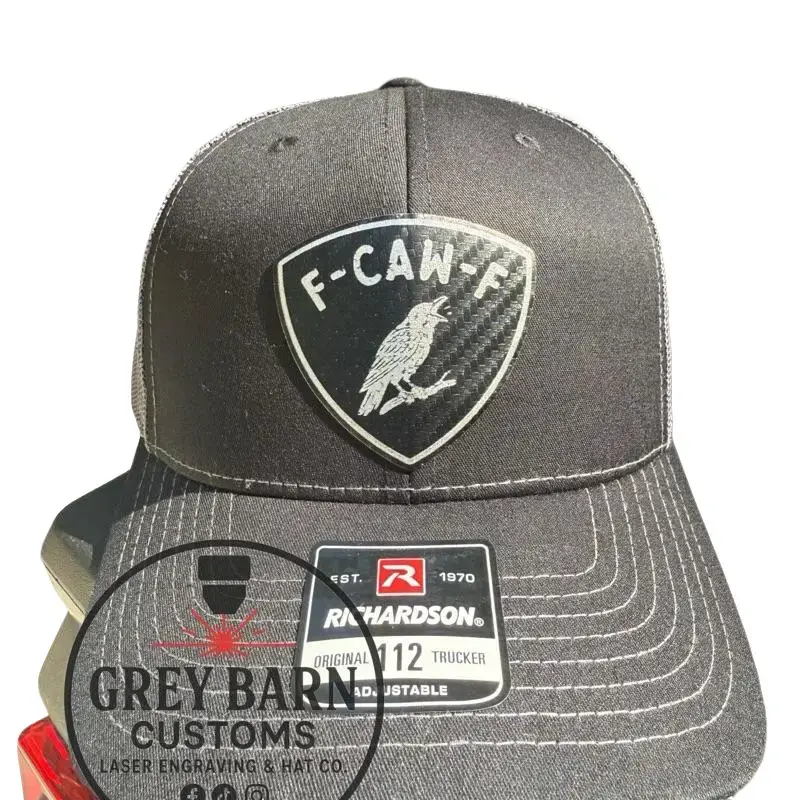 F caw f hat, funny hat, crow