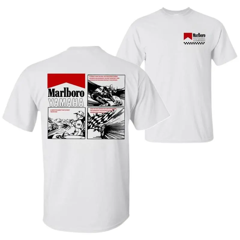 Marlboro　YAMAHA Tシャツ Marlboro Yamaha Racing T-Shirt – Retro Comic Style Motorcycle