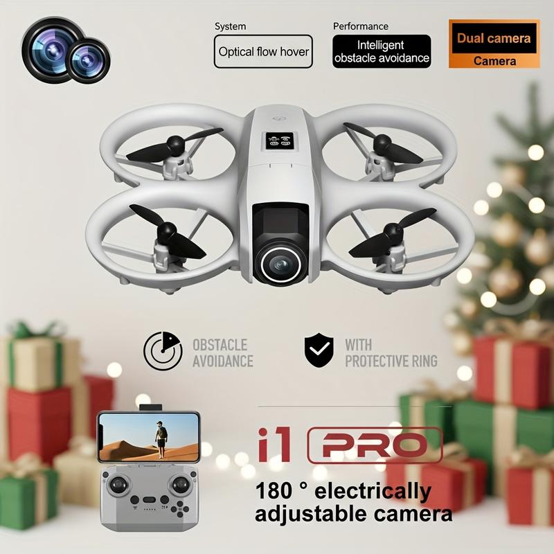 i1 PRO 480p Drone with Dual Cameras 180° Rotation Obstacle Avoidance Optical Flow Positioning 360° Roll Gyroscope One-Key Calibration Take-off Landing Functions