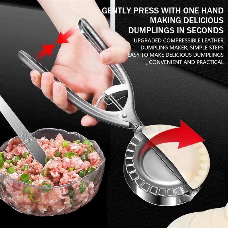 Kitchen Dumpling Mold Stainless Steel Dumpling Machine Pressing Home Baking Tool Skin Press Tool Dumpling Noodle Manual Kitchen Gadgets