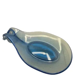 Large Spoon Holders Resin - Blue Accent & Clear Resin Material