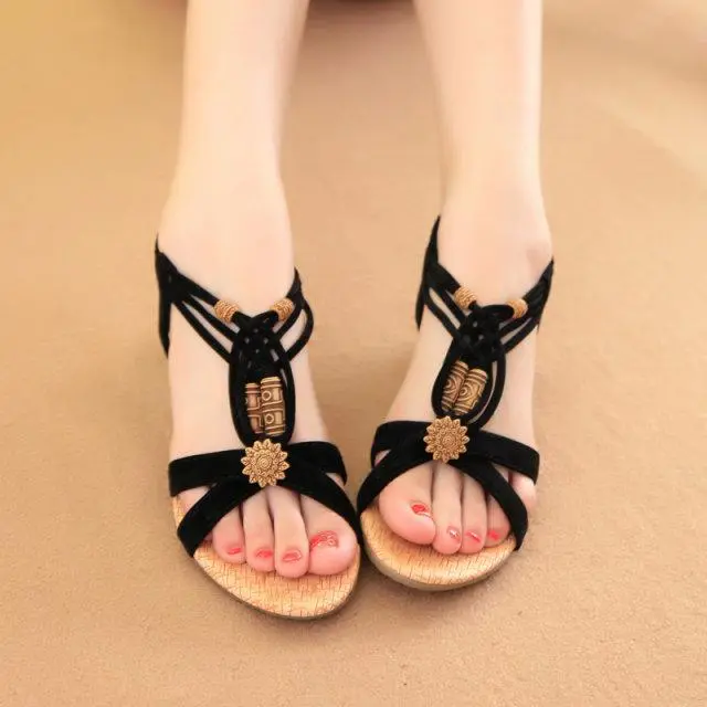 Women's Korean-Style Flat Wedge Sandals