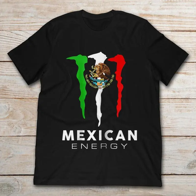 MEXICO FLAG MEXICAN ENERGY DRINK LOGO T-SHIRT
