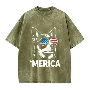 Patriotic Heeler Dog T-shirt | Australian Cattle Dog Merica Shirt | USA Blue Heeler Gift | 4th of July Cattle Dog Tee | USA Heeler Shirt