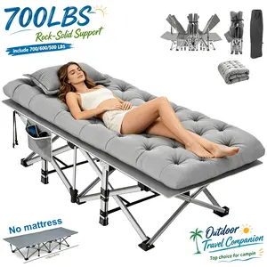 500/600/700 Lbs Weight Capacity | 28" Wide Heavy-Duty 1200D Oxford Folding Camping Cot with Mattress And Carry Bag | Ideal for Guest Room, Travel, And Camping | Mattress Optional