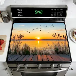 JOYFINITY Stove Top Covers for Electric Stove: Heat Resistant Protector Glass Stove Top Expands Counter Space, Stylish Kitchen Decor