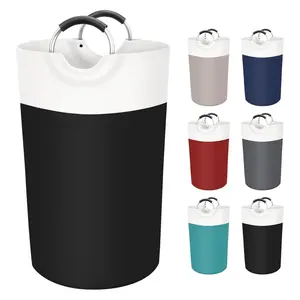Extra Large 90L Laundry Basket Hamper – Collapsible Waterproof Clothes Organizer with Aluminum Handles | Foldable Space Saving Dirty Clothes Storage for Home, Dorm Room Essentials & Family Use
