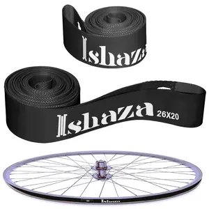 Pack of 2 26" x 20mm Bicycle Rim Strip High-Pressure Puncture & Temperature Resistant Durable Elastic PVC Bike Wheel Liner for Mountain & Road Bicycle
