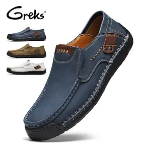 GREKS Men's Fashion Loafers, Lightweight Casual Slip-On Flats, No-Lace Daily Walking Shoes, Zapatos Casuales de Hombre