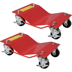 Garvee Car Dolly Set of 2 Heavy Duty, 3000 Lbs Capacity Wheel Dolly Car Skates with Wheels and Brakes, Tire Dolly Cart for Moving Cars, Trucks, Trailers, Motorcycles