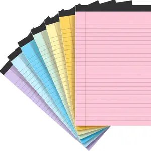 7 Pack] Colorful Narrow Ruled Legal Pads, Micro Writing Pads Perforated Lined Note Paper for Study, Office, To-Do Lists (30 Sheet/notepad, Multicolor)