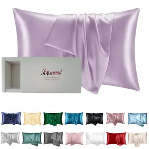 ROSEWARD 100% Mulberry Silk 22 Momme Silk Pillowcase with Zipper, Anti Wrinkle, Cooling, Hypoallergenic, 20"x26" Pure Silk 1 Pc