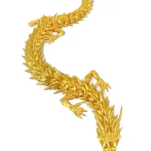 Articulated Crystal Style Dragon 14 Inch Long Fidget Stress Relief Moveable Toy