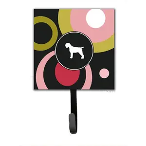 212 MAIN Wirehair Pointing Griffon Leash Holder Key Hook - Home Decor Hanger with Metal & Hardboard Tile Construction for Keys Storage