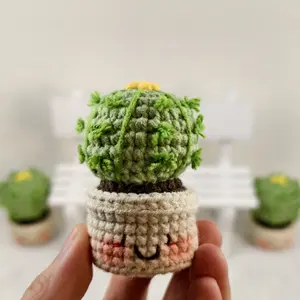 Handmade Amigurumi Crochet Large Cactus Plushie