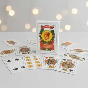 Spanish Playing Cards Barajas Españolas, Classic Poker Cards Deck, TikTok Viral Game Cards for Truco Ajiley 31, Family Party Game Deck
