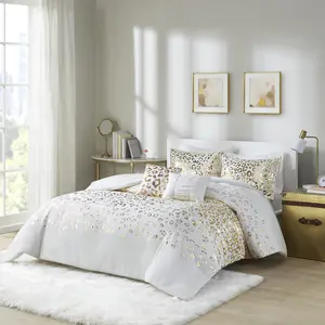 Metallic Animal Printed Duvet Cover Set, Lillie