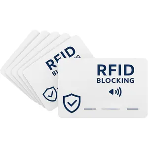 RFID Blocking Cards 6-Pack - NFC Contactless Protection for Credit, Debit, ID,  Cards & Passport - Slim Anti- Card Blocker for Wallet & Purse (Grey)