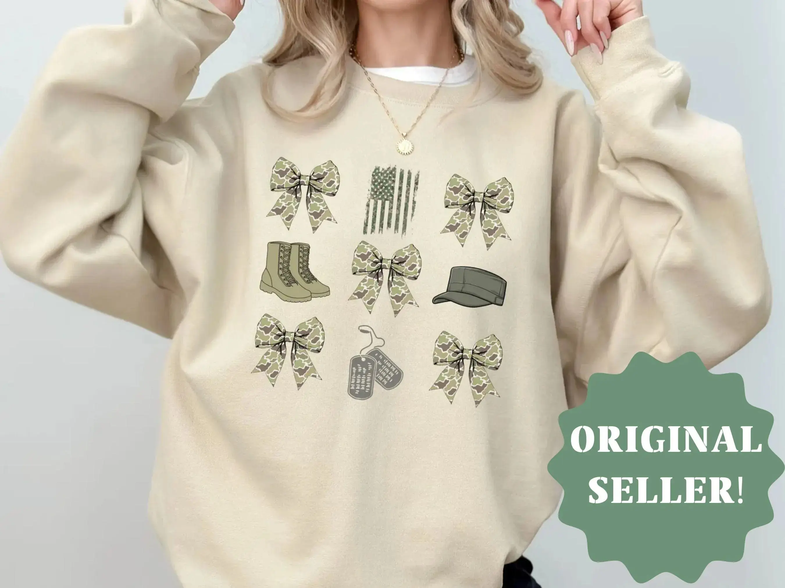 [Saleup to 75%] Military Wife Military Mom, Military Girlfriend Sweatshirt, Veteran's Day, Military Appreciation, Gift for Her, Deployment, Boot Camp