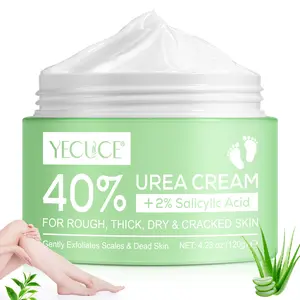 Yecuce 40% Urea Cream 120g with 2% Salicylic Acid, Glycerin, Hand & Foot Care Lotion, Moisturizer, Softening Skin, Hydrating, Moisturizing, Strong Hydration for Dry Skin