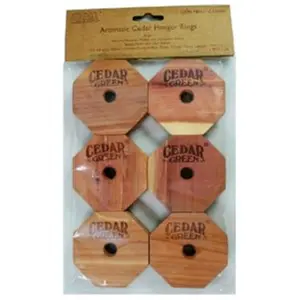 212 MAIN Aromatic Cedar Rings - Cedar Green C312, 36-Piece Fragrance Freshener for Hangers, Containers, Drawers/Luggage