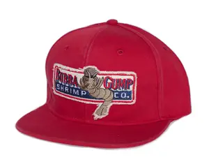 Bubba Gump Shrimp Co. Unisex-Adult One Size Cotton Embroidered Distressed Cap Red Iconic Film Hat