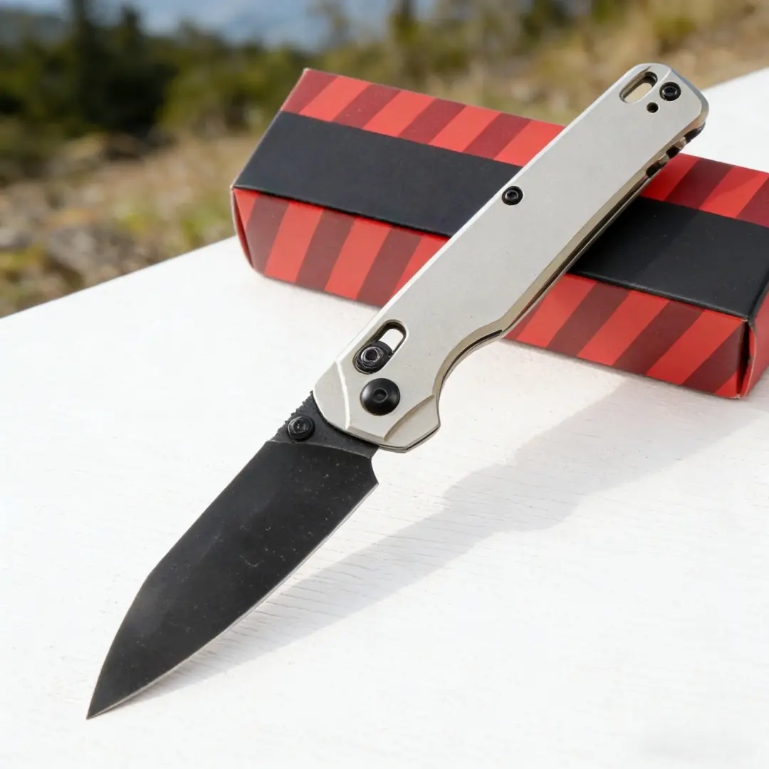 6105 folding knife, high-quality fruit knife, kitchen practical tool, essential for camping, stone washed blade, preferred gift for men and women.