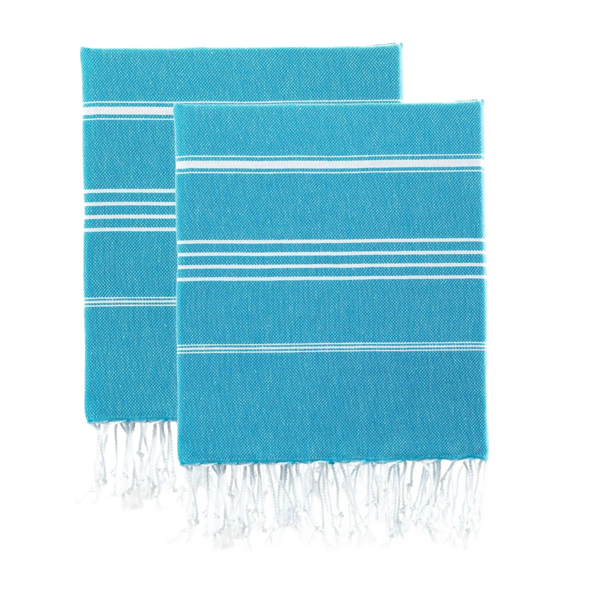Luxurious Turkish Cotton Beach Towel Set (2 Pack) Turquoise