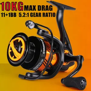 Sougayilang 1000-7000 Series Spinning Reel, 5.2:1 Gear Ratio, 10KG/22LB Max Drag, Durable for Freshwater & Saltwater Fishing Tackle Line Spool