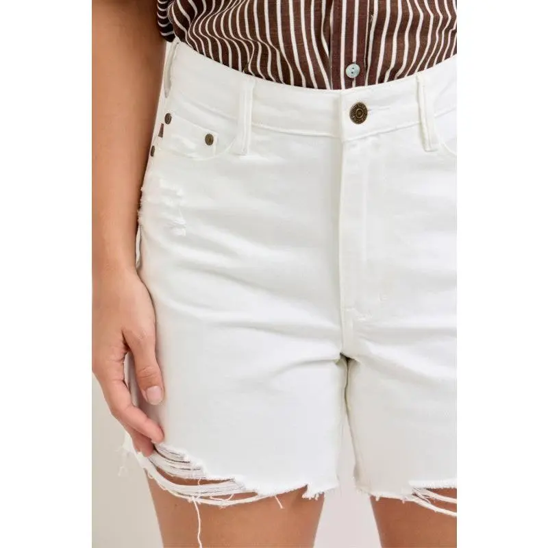 Judy Blue Hw Rigid Magic Dad Short W/ Cell Phone Back Pkt