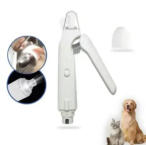 2-in-1 pet nail clipper and grinder, dog nail clipper trimmer, ultra quiet electric nail set, rechargeable, suitable for trimming toes and claws of dogs and cats of all sizes