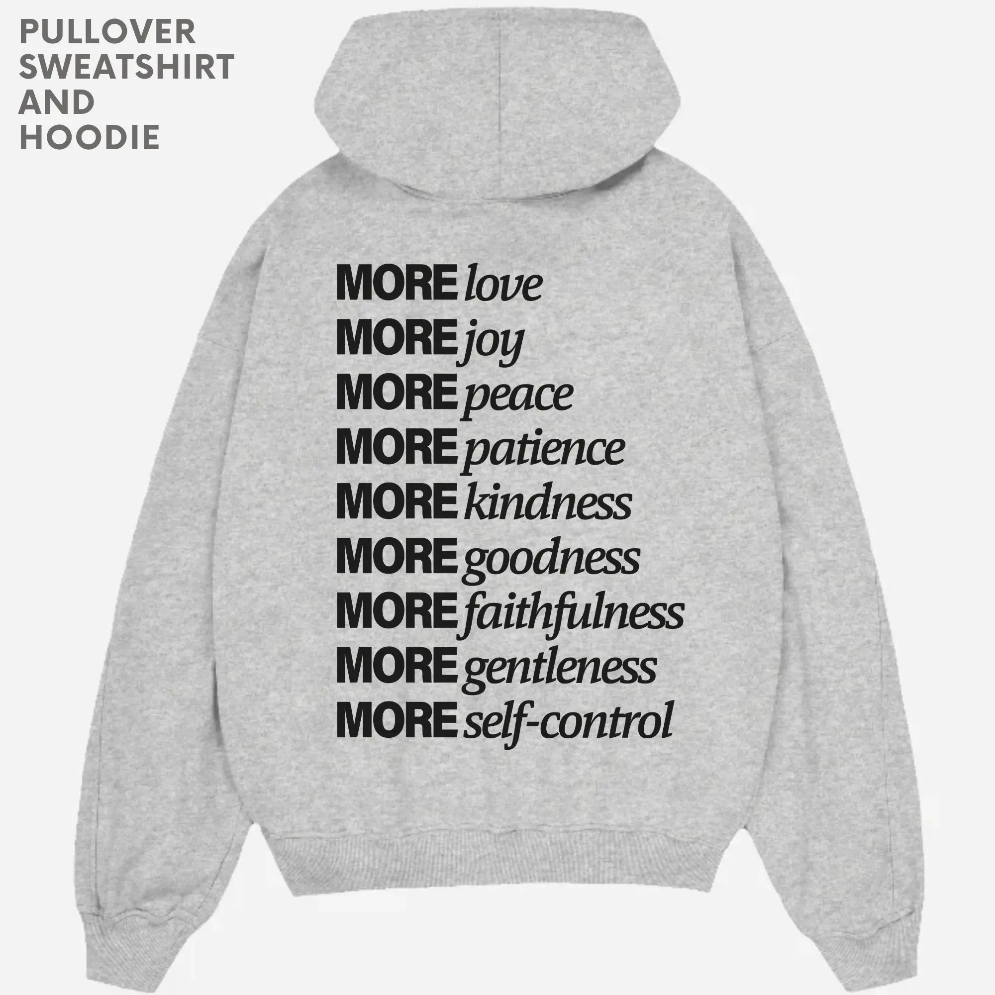 MADE FOR MORE Christian Hoodie & Pullover Sweatshirt, Double Sided Christian Sweatshirts, Jesus Pullover Sweater, Faith-based Hoodies