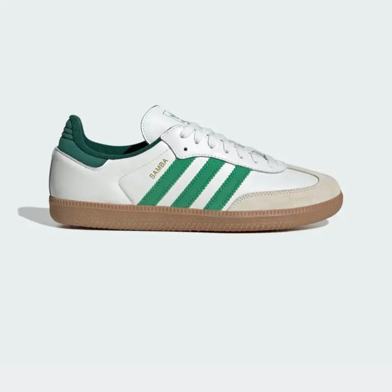 Mens Adidas Samba OG Core White Collegiate Green JI3202