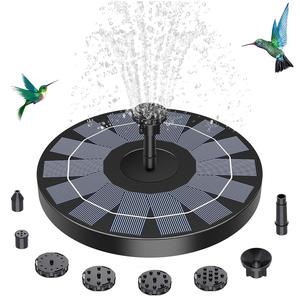 pool solar fountain gardening decorations, easy installation solar powered bird bath water fountain pump with 8 nozzles for pond, pool, garden, fish tank for outdoor garden decor, home decor