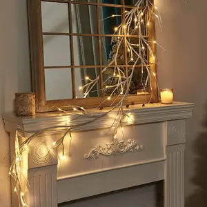 Curved willow twine lamps, white birch tree lamps, party decorative lamps, colored lamps, courtyard and room lamps, party bar lamps, tree lamps