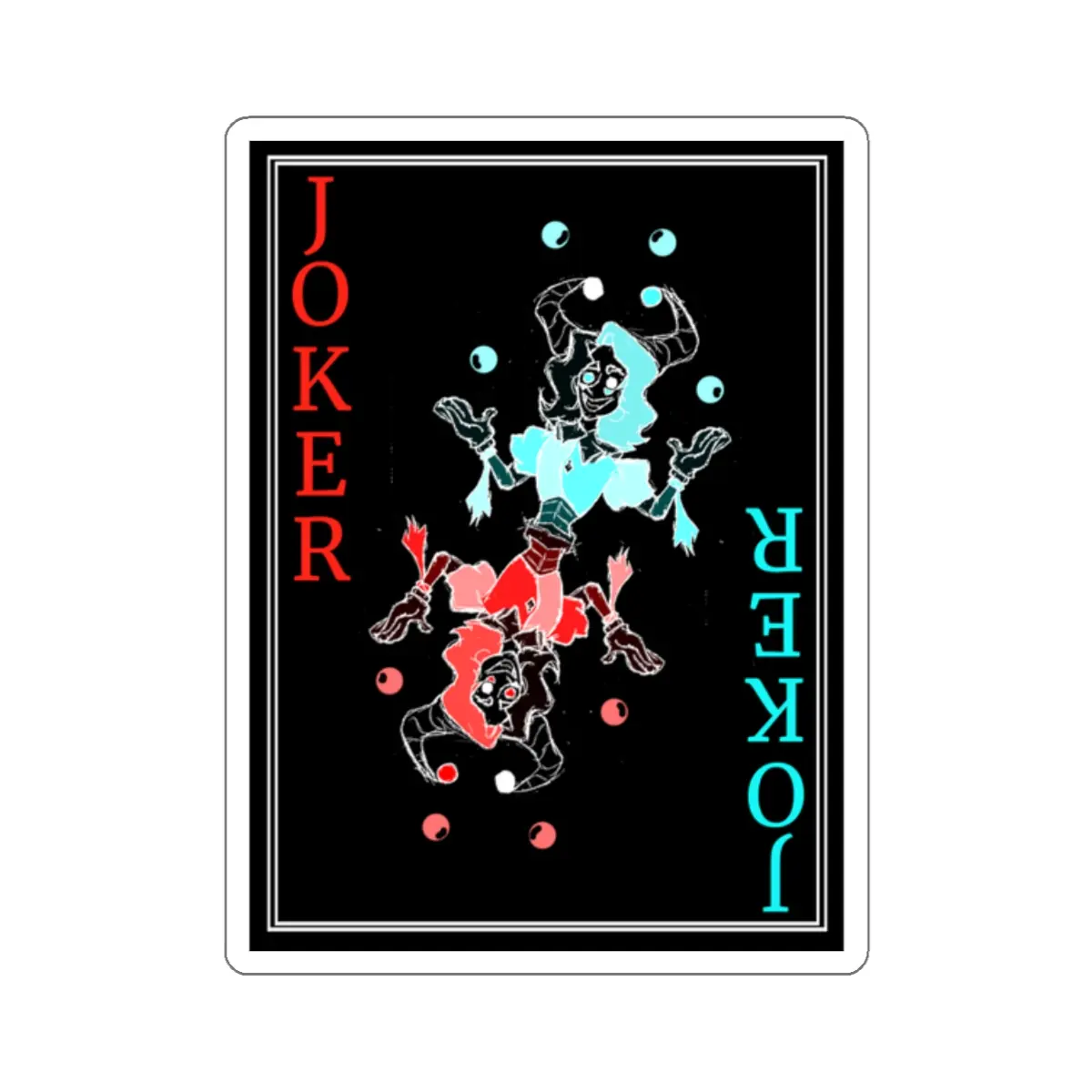 Inverted Joker Card Kiss-Cut Stickers