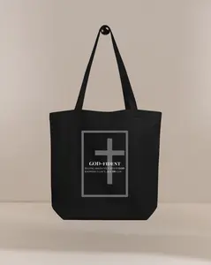 GOD-fident Organic Cotton Canvas Tote Bag | Christian Faith Tote | Bible Verse Bag for Women & Men of Faith & Daily Inspiration