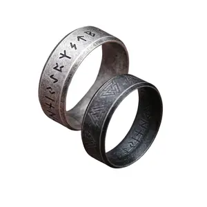 Retro Viking Rune Ring Odin Letter