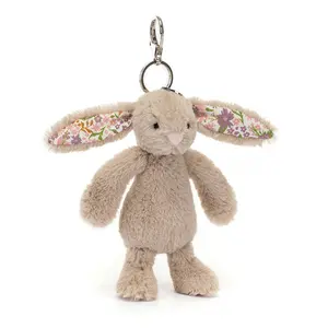 Jellycat Beige Flower Rabbit Bag Charm