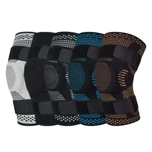 Sports Knee Pads with Copper Ion Technology & Copper Fiber for Enhanced Protection Four-Way Elastic Nylon for Basketball Volleyball