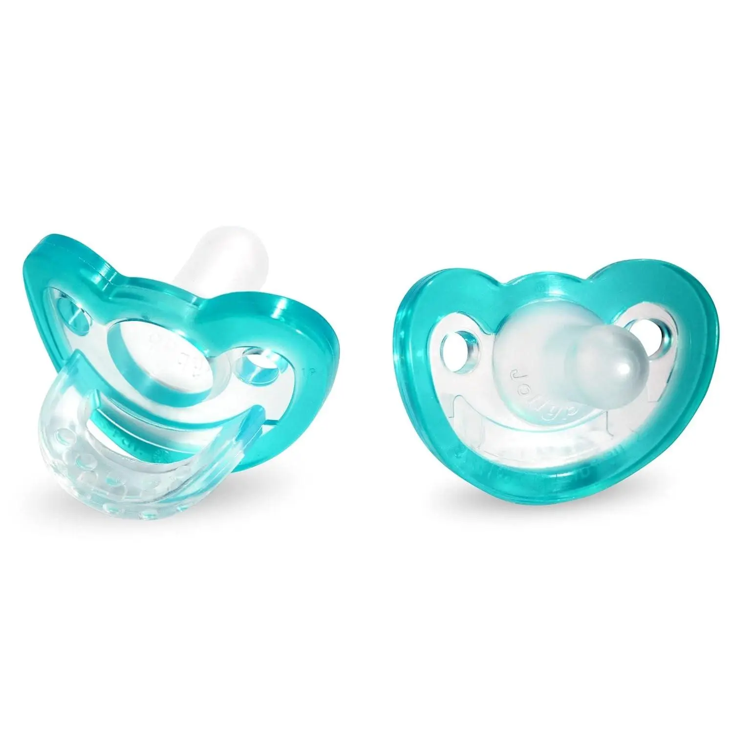 BPA-Free Orthodontic Binky Pacifiers with Natural-Shaped Nipple, Hospital Recommended for 0-3 Months Newborns, Teal, 2 Count